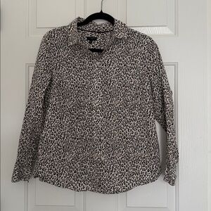 Talbots Leopard Print Button Down Shirt MP